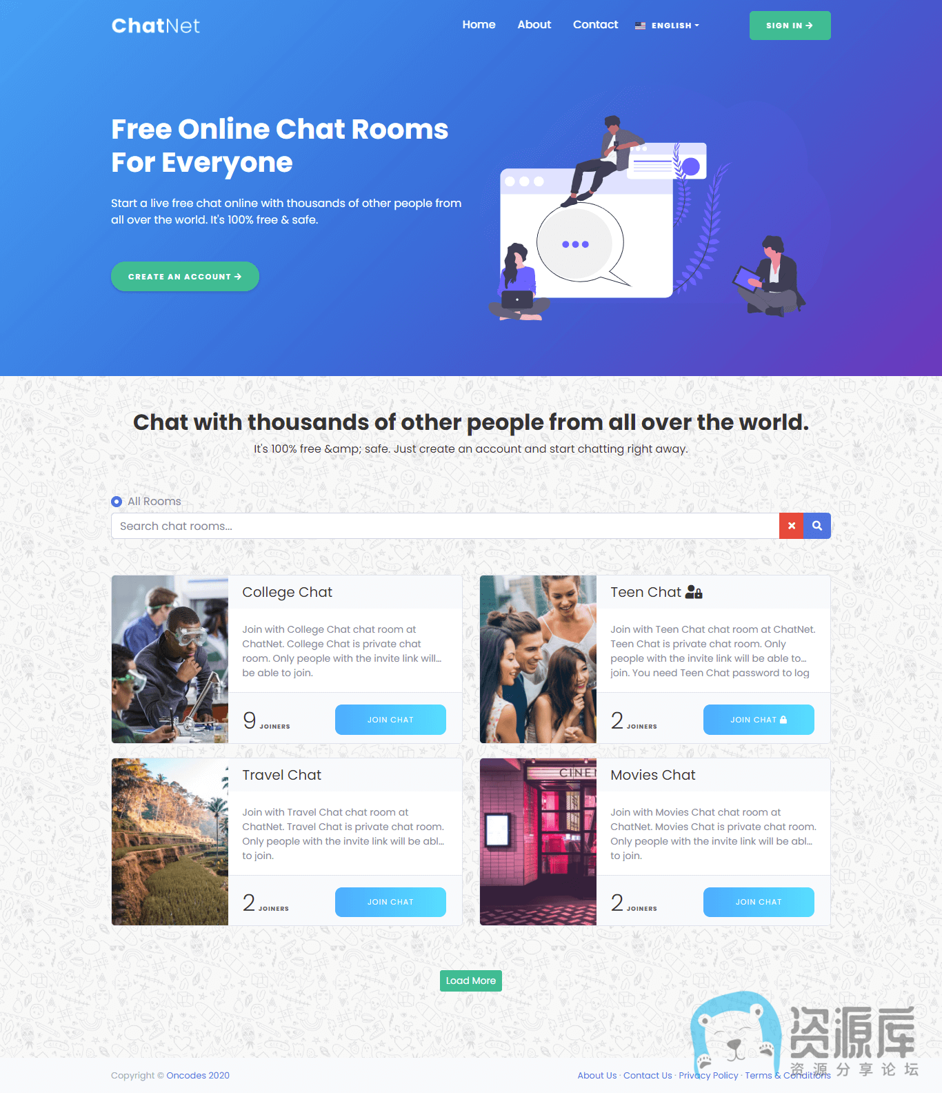 ChatNet -PHP聊天室和私人聊天程序 v1.9-超级阿童木