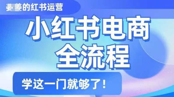 小红书电商全流程，精简易懂，从入门到精通，学这一门就够了-超级阿童木