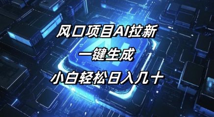 风口项目AI拉新，一键生成，小白轻松日入几十-超级阿童木
