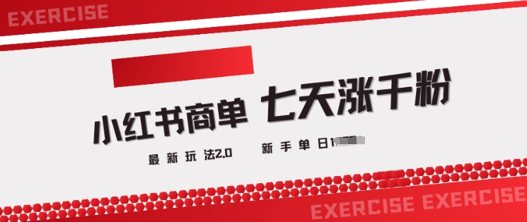 小红书商单2.0最新玩法，3天涨千粉单日变现多张-超级阿童木